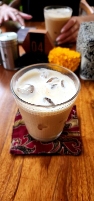 Oat Milk Iced Coffee at Oketo Cafe Candidasa in Manggis