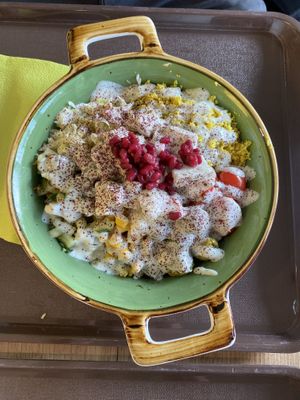 Vegan feta bowl with garlic dressing  at Dadashi in Hamburg
