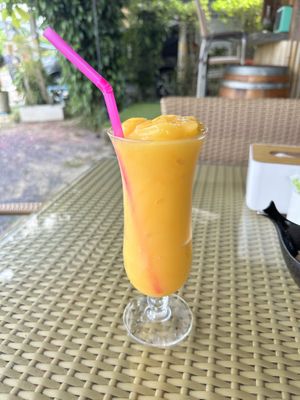 mango smoothie 🥭  at Ban Wayla Restaurant in Phuket