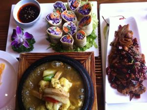 Food at Chanyue Xinyu Vegetarian House in Chongqing