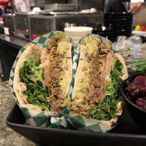 Sandwich Karma Shawarma at Panthere Verte - Plateau in Montreal