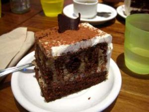 Vegan Tiramisu... amazing at Panthere Verte - Plateau in Montreal