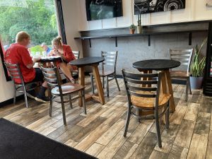 Interior seating at Good Grief! in Hudson