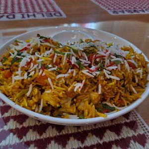 Veg Biryani 45 somoni ( 3.82USD) at Delhi Darbar in Dushanbe