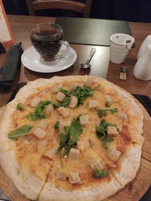 Vegan pizza at Matteo's in Seaton Carew at Matteo's in Hartlepool