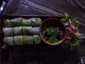 Vietnamveggie springrolls at Radiance Restaurant in Koh Samui