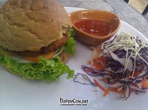 Tofu burger at Radiance Restaurant in Koh Samui