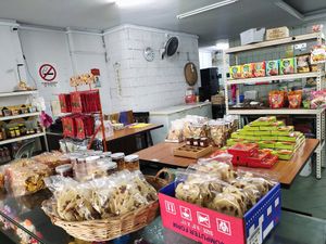 Assorted Vegan and vegetarian snacks at Straight 8 Veggie Cafe in Kuching