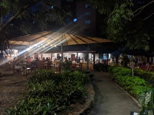 The garden of Otraparte 2 at El Café de Otraparte in Envigado