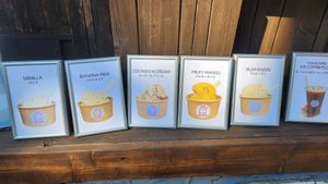 Flavors at Happy Ice Cream in Hayama