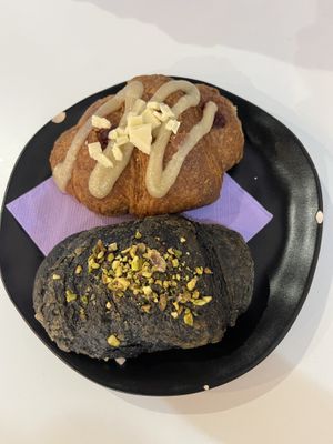 pistachio and white chocolate cornetto  at Pasticceria Vegana Biologica La Magnolia in Verona