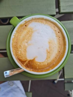 Soy milk cappuccino at Pasticceria Vegana Biologica La Magnolia in Verona