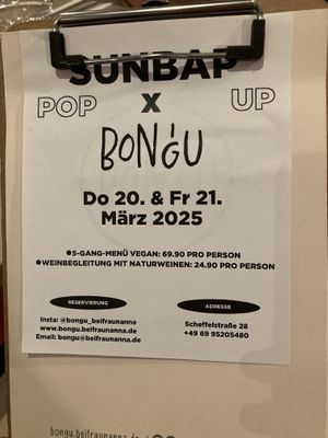 #sunbap x Bongu  at Bon'gu – Bei Frau Nanna in Frankfurt