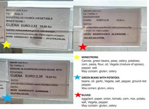 Something that was on the menu that day at Restoran Markat in Pula