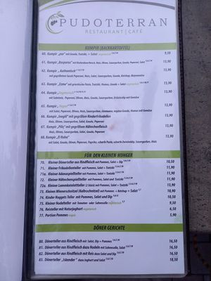 Vegan options at Pudoterran Café & Restaurant in Puschendorf