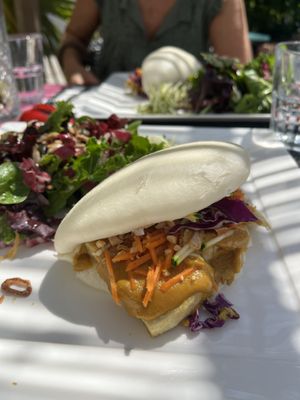 Bao au tofu  at Balzac Café in Morges