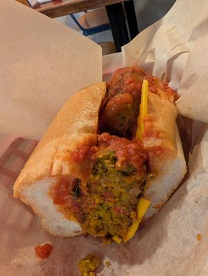 Meatball sub at Sharkie's in Woodstock
