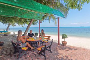 outdoor beachfront eating area  at Health Oasis Resort in Koh Samui