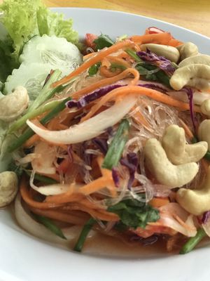 Glass noodle salad at Health Oasis Resort in Koh Samui