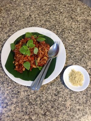 Red Devil Pasta at Health Oasis Resort in Koh Samui