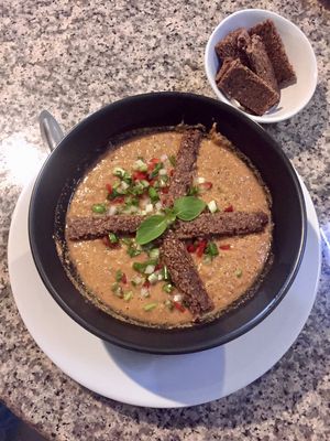 Gazpacho Soup at Health Oasis Resort in Koh Samui