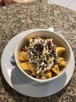 Muesli with Organic Yoghurt and Fruit at Health Oasis Resort in Koh Samui