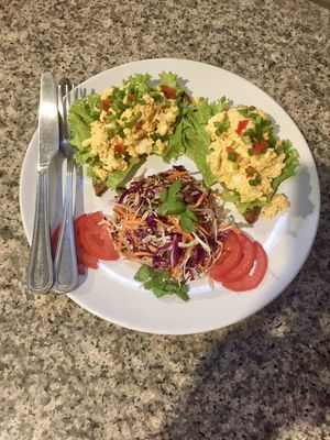 Open Egg Sandwich at Health Oasis Resort in Koh Samui