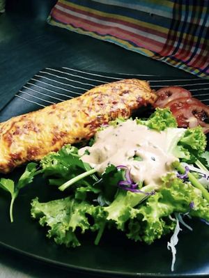 Omelette with Side Salad at Health Oasis Resort in Koh Samui