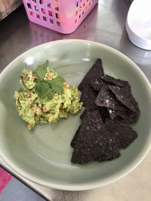 Guacamole with Organic Purple Corn Chips at Health Oasis Resort in Koh Samui