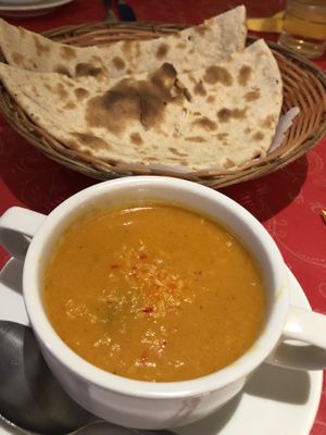 Rote Linsensuppe - extrem lecker   at Indian Spice in Gernsbach