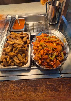 Lemongrass tofu, and fake meat at Viet Rose Cafe in Fitzroy