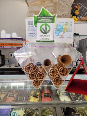 Vegan cone at Slurp Gelateria in Sanremo
