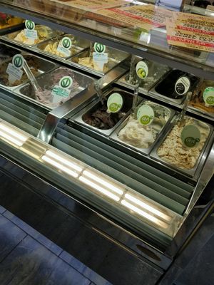 lots of vegan flavors! at Slurp Gelateria in Sanremo