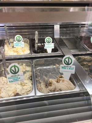 Vegan flavors  at Slurp Gelateria in Sanremo