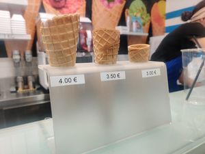 Cones at Corte Cremeria in Bordighera
