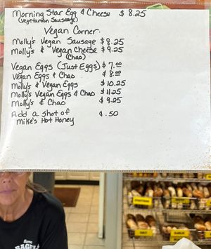 Legit vegan breakfast sandwiches   at Baron's Bagels in Point Pleasant