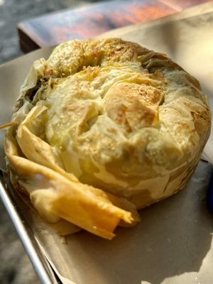 Mushroom puff pastry   at Meshigane in Zikhron Yaakov