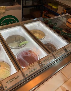 Vegan sorbets at Gelato Lab in Madrid