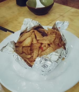 Tofu dish at Tiandi Vegetarian in Nanjing