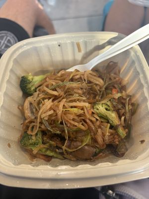 Bland, small, salty, overpriced pad Thai  at PTY - Avocat Organic Deli - T2 in Panama City