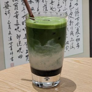 Vegan Matcha Goma Latte at Hvala Odeon in Central Singapore
