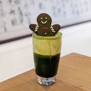 Vegan Matcha Macchiato Christmas Special at Hvala Odeon in Central Singapore