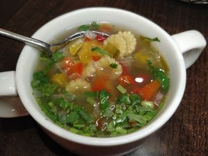 Lemon coriander soup at Kailash Parbat - Belilios Rd in Central Singapore