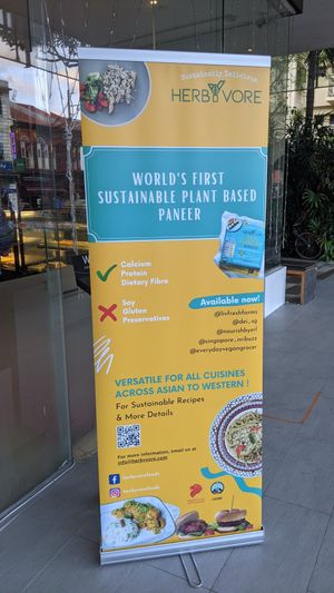 Herbyvore plant based paneer available here at Kailash Parbat - Belilios Rd in Central Singapore
