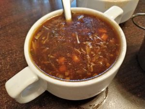 Manchow soup at Kailash Parbat - Belilios Rd in Central Singapore