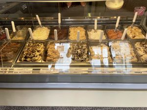 Great choice of flavours  at Gelato Giusto in Milan