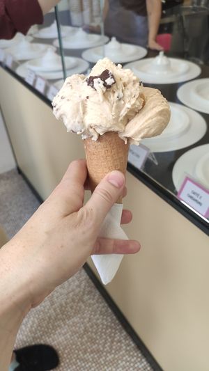 Rosamary chocolate crumble, peanut chocolate caramel & hazelnut at Gelato Giusto in Milan
