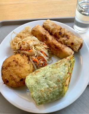 All this food under 250 Crown. at Loving Bistro in Prague