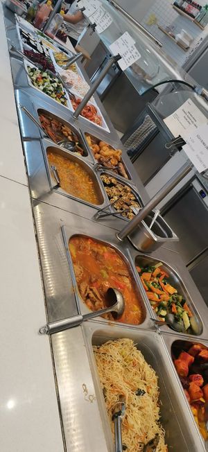 Vegan buffet at Loving Bistro in Prague