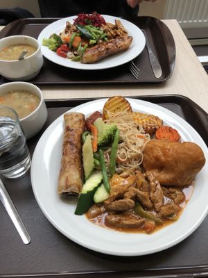 Plate from the buffet - cost about 5/6 pounds  at Loving Bistro in Prague